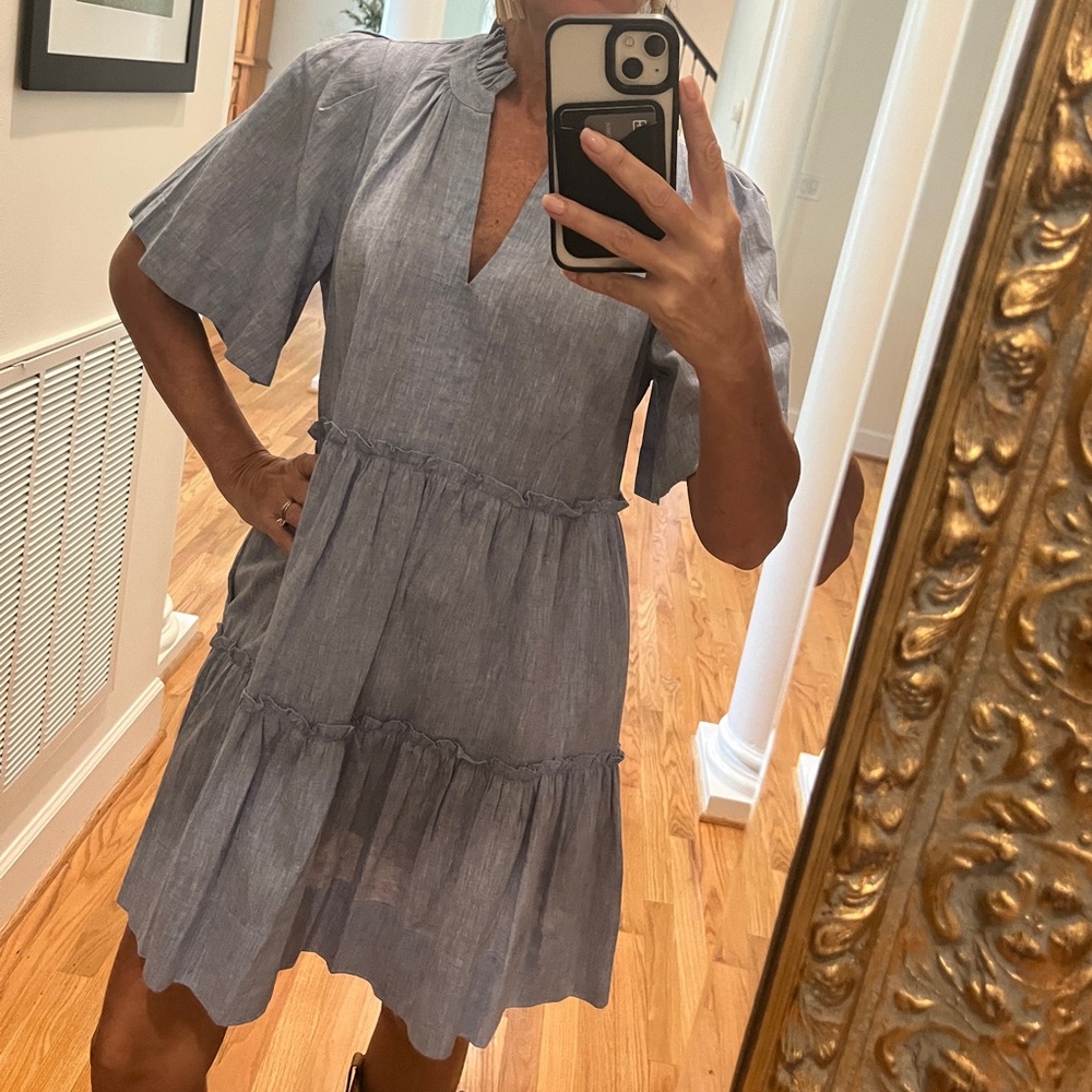 Tuckernuck Light Blue Chambray Dress
